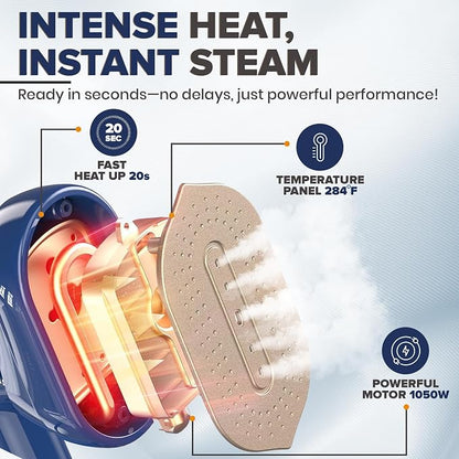 Humse Portable Steamer for Clothes – 2 in 1 Travel Steamer Iron For Clothes - Image 2