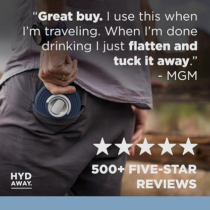HYDAWAY 25oz Collapsible Water Bottle - BPA-Free, Leakproof, Lightweight, and Space-Saving - Perfect for Hiking, Travel, and All-Day Hydration