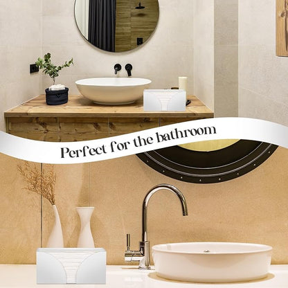 2PCS White Paper Towel Dispenser Countertop, AcrylicPaper Towel Holder - Image 6