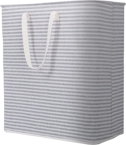 Lifewit Laundry Hamper Large Collapsible Laundry Basket, Freestanding Waterproof Clothes Hamper Storage with Easy Carry Handles for Clothes in Bedroom Bathroom College Dorm for Adults, Gray, 100L