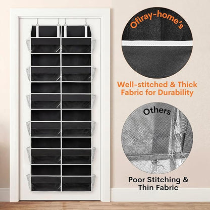 Over The Door Organizer 6 Tiers, Extra Large Behind Door Storage of 12 - Image 7