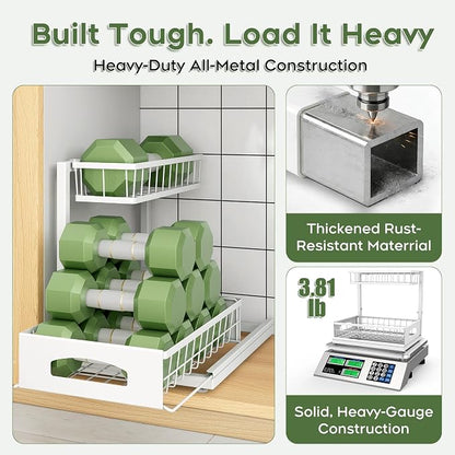 Under Sink Organizer, 2 Pack Cabinet Organizer - Image 5