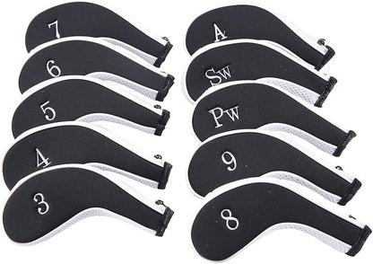 Sword &Shield sports Neoprene Zipper Golf Club Iron Head Covers Iron Covers by Unknown