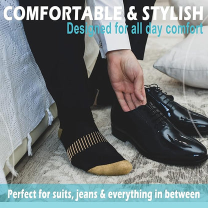 Medical Compression Socks for Women and Men 3 Pairs 20-30 mmHg Knee High Christmas Compression Stockings Circulation Best for Running Athletic Nurses