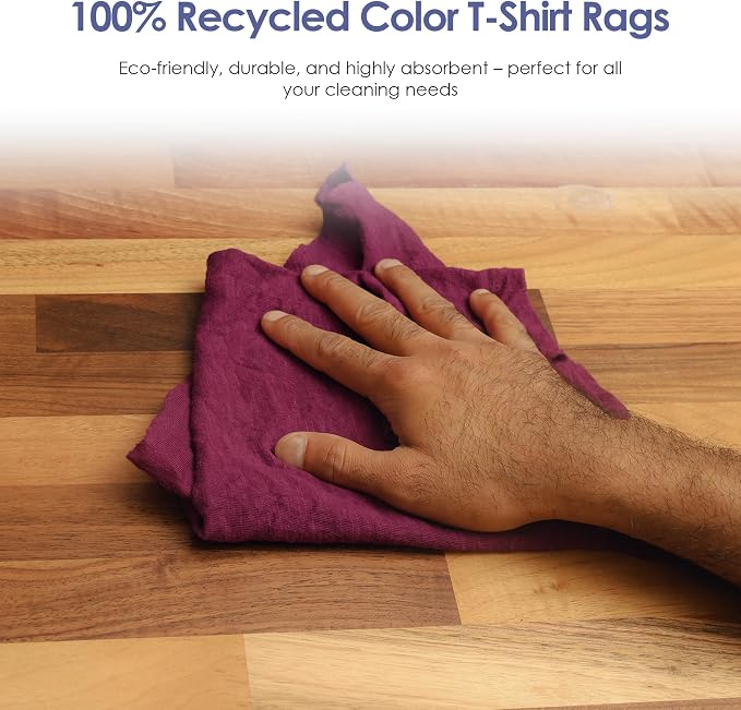Huck & Terry Tshirt Bag of Rags Multicolored, Cotton Blend, Paint Cloth and - Image 4