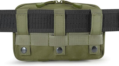 Tactical Molle Admin Pouch Utility Laser Cut EDC Tool Pouch Bag Horizontal Modular Pouches Include US Flag Patch and Keychain