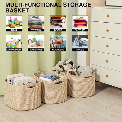 Decorative Storage Baskets for Organizing Shelves, Toy Basket for Nursery - Image 4