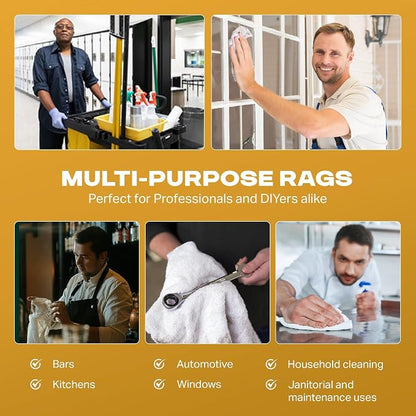 Angel-in-Armor White Terry Cloth Rags – 25lb Bulk Box of 100% Cotton Cleaning - Image 3