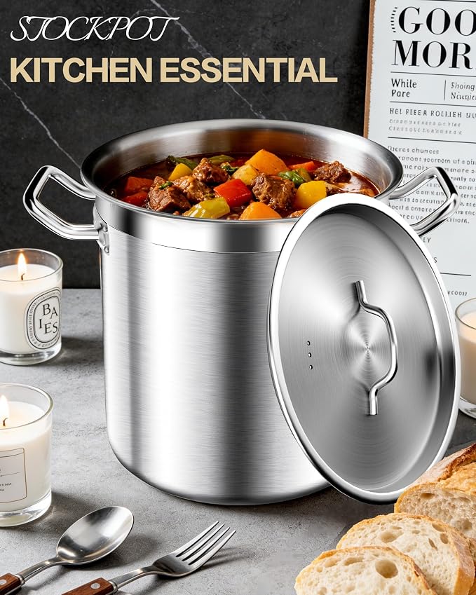 STOCKPOT 50 Quart Stainless Steel Stock Pot - Image 8