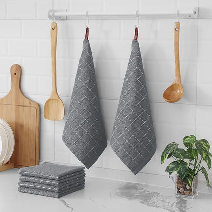Homaxy 100% Cotton Terry Kitchen Dish Cloths, Ultra Soft and Absorbent Dish - Image 7