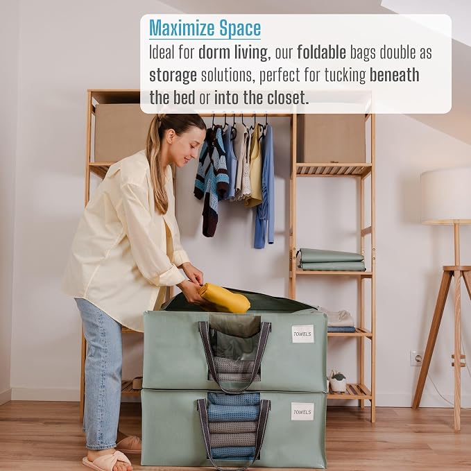 VENO 6 Pack Moving Bags for College, Heavy-Duty Storage Totes, Moving Boxes and - Image 4