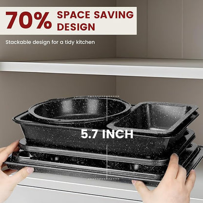 Terlulu 10-Piece Baking Pans Set, Bakeware Sets Nonstick, Baking Set - Image 7