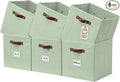 DECOMOMO Storage Cubes, 13x13x13 Storage Cube Bins with Labels, Fabric Organizer Bins (13" / 6pcs, Sage Green)