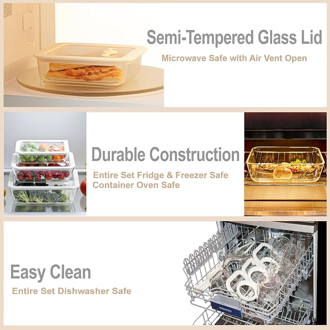 Urban Green Glass Food Container Set - Image 3
