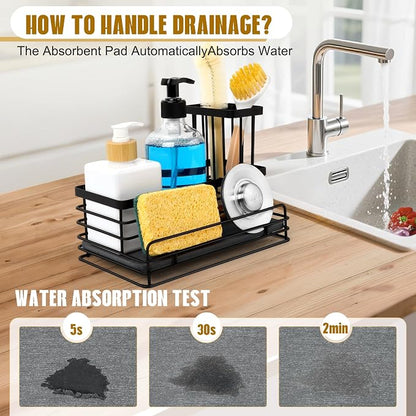 Sponge Holder for Kitchen Sink – Rustproof Sink Caddy & Kitchen Organizer - Image 3