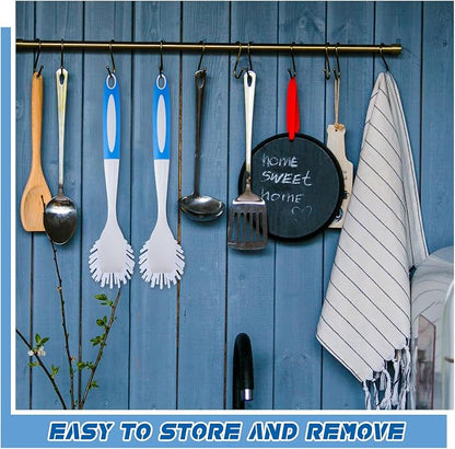 Hsei 6 Pcs Blue Kitchen Scrub Dish Brush Bulk - Image 6