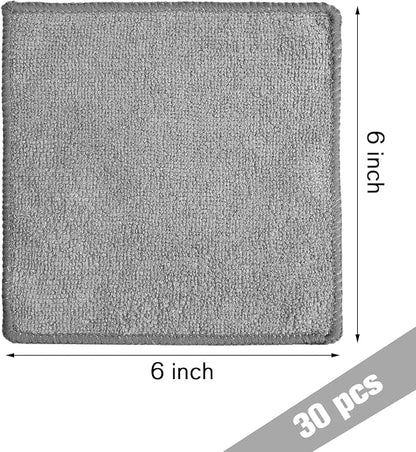 Tanlade Microfiber Cleaning Cloth 6"x6" Cleaning Rags Reasonable Kitchen Towels - Image 2