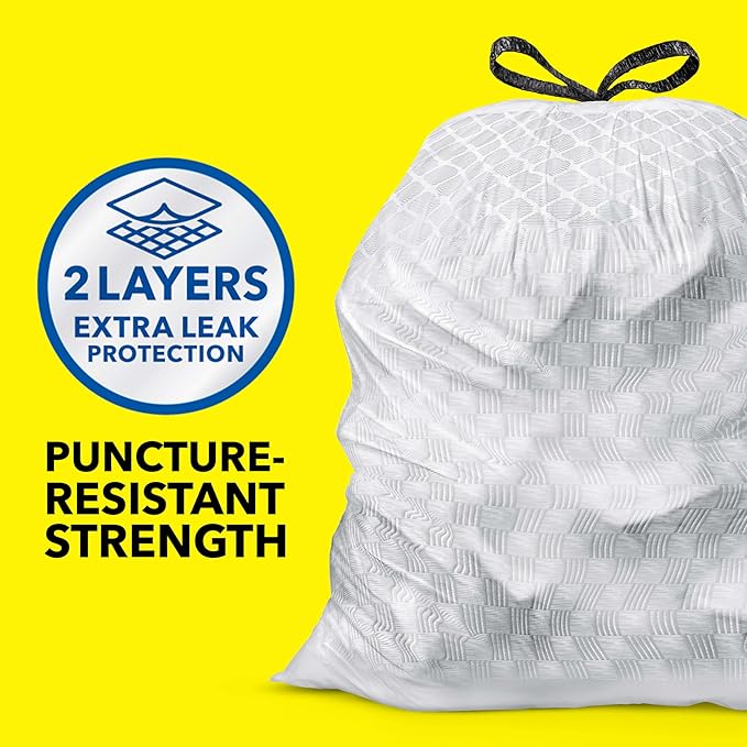 Glad ForceFlex Tall Kitchen Drawstring Trash Bags, 13 Gal, Fragrance Free, 40 Ct (Package May Vary)