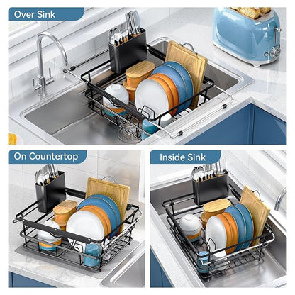 Over the Sink Dish Drying Rack, In Sink Dish Drying Racks, Expandable Dish Rack - Image 2