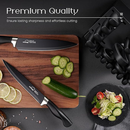 Knife Set, Amorston 21 Pieces Kitchen Knife Set - Image 8