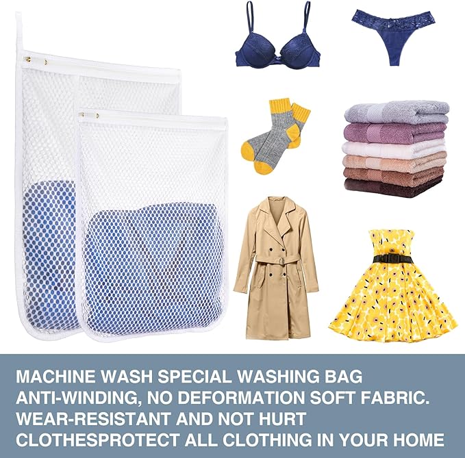 4 pcs Durable Honeycomb Mesh Laundry Bags - Image 6