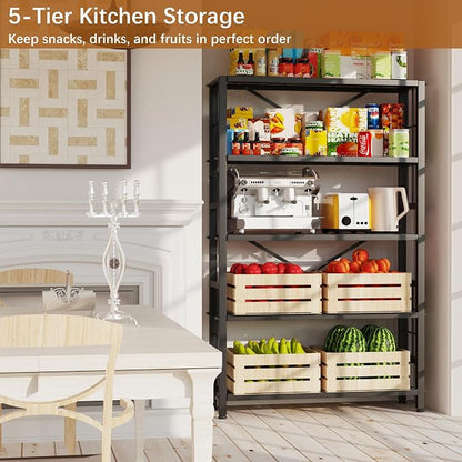 GIOTORENT 5-Wire Heavy-Duty Shelf, Standing Storage Shelves, Metal Shelving - Image 4