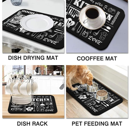 Dish Drying Mat for Kitchen Counter 2 Pack - Image 6
