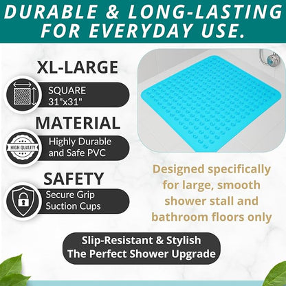 ENKOSI Extra Large Square Non Slip Shower Mat - Image 3