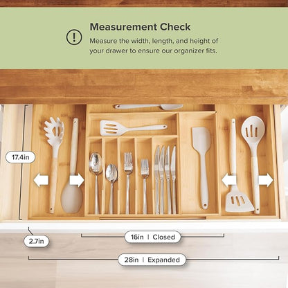 KitchenEdge Premium Silverware, Flatware and Utensil Organizer - Image 6