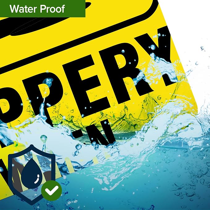Caution Slippery When Wet Sign or ICY Sign, Fade Resistance, Indoor/Outdoor Use - Image 7