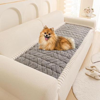 OTOB Pet Couch Covers for 3 Cushion Couch Sofa, Washable & Non Slip Fuzzy Plush by OTOB