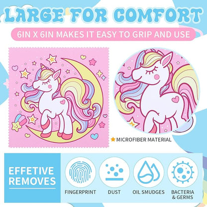 Sinmoe 20 Pcs Microfiber Cleaning Cloth Cute Unicorn Design Microfiber Soft - Image 3