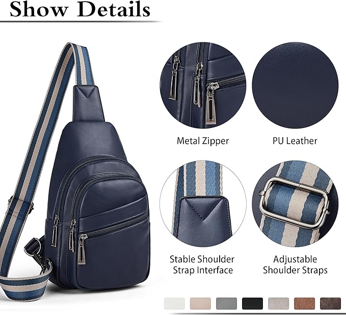 Sling Bag Crossbody Bags for Women Small Cross Body Bag Fanny Packs Chest Sling Purse for Daily Travel Leisure Sport