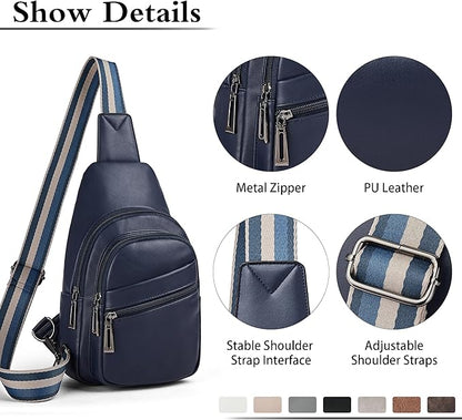 Sling Bag Crossbody Bags for Women Small Cross Body Bag Fanny Packs Chest Sling Purse for Daily Travel Leisure Sport