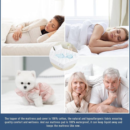 Sunflower Quilted Queen Mattress Protector, Mattress Pad Queen, Cotton Mattress - Image 6