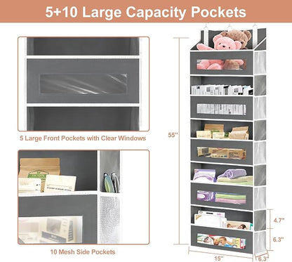 3 Packs 5-Tier Over the Door Storage Organizer - Image 2