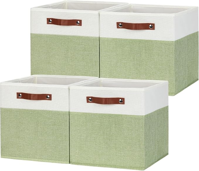 HNZIGE Fabric Storage Cubes for Shelves Set of 4, Storage Cubes Baskets 12 x12 - Image 10