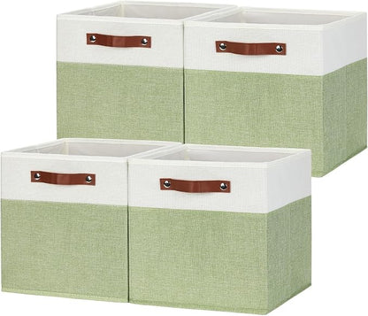 HNZIGE Fabric Storage Cubes for Shelves Set of 4, Storage Cubes Baskets 12 x12 - Image 10