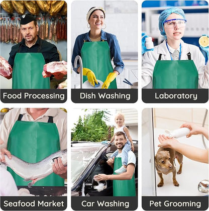 Thicker Rubber Apron, Extra Long Adjustable Apron, Heavy Duty Oil&Chemical - Image 6