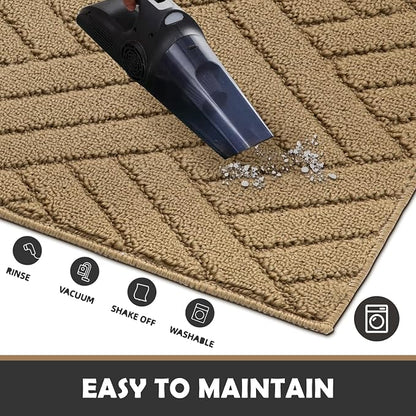 Door Mat Indoor Doormat, Entryway Rug Door Mats Non-Slip Rubber Backing - Image 6