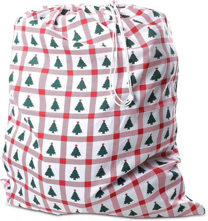 Urban Villa Laundry Bag Canvas|Dirty Clothes Travel Laundry Bag|Machine Washable|Reusable College Hostel Hamper Liner Bag for Garments Delicates Drawstring Closure 4 Pack Tree Print|Size 28X36 Inches