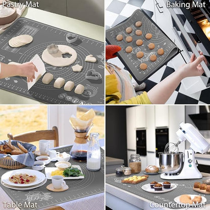 Silicone Pastry Mat 28" x 20" Extra Thick Non Stick Baking Mat - Image 6