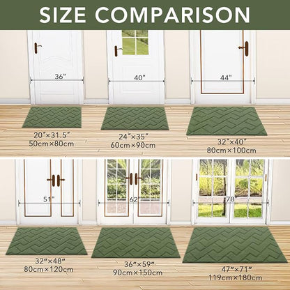 hicorfe Indoor Doormat, Front Back Door Mat Rubber Backing Non Slip Door Mats - Image 5