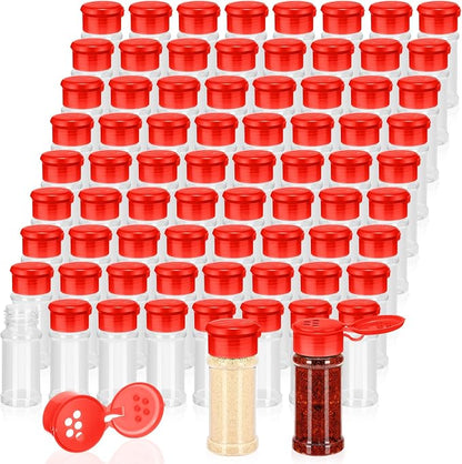 Amyhill 100 Pcs Plastic Spice Bottles Spice Jars by Amyhill