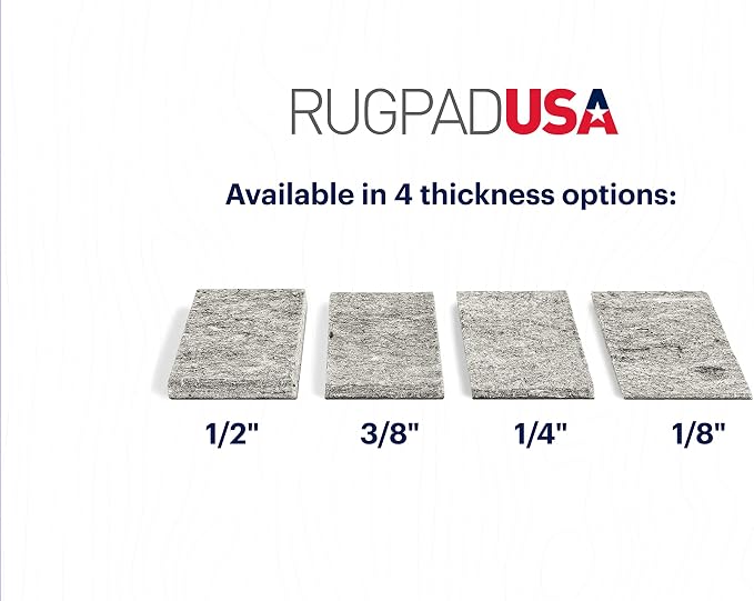 RUGPADUSA - Dual Surface - 4'x6' - 1/2" Thick - Felt + Rubber - Non-Slip - Image 9