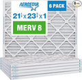 Aerostar 21.5x23.375x1 MERV 8-6 Count - High Efficiency Pleated HVAC, Furnace & Air Conditioner Filters - Removes Dust, Lint, Mold & Allergy-Causing Pollen