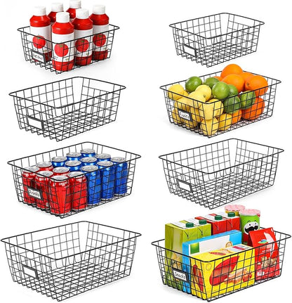 8 Set, Extra Large Wire Baskets by VITEVER