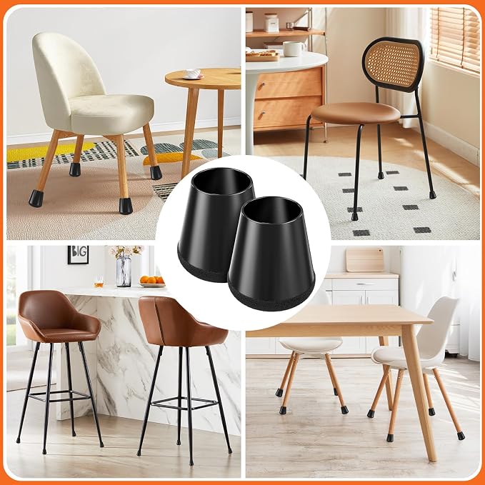 Chair Leg Floor Protectors Small 24Pcs, Silicone Chair Leg Protectors - Image 7