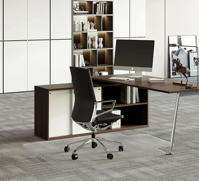 FuturHydro Desk Chair Mat for Flat to Low Pile Carpets, Transparent Mats for - Image 2