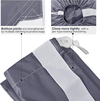 HOMEST 2 Pack XL Wash Me Travel Laundry Bag, Machine Washable Dirty Clothes Organizer, Large Enough to Hold 4 Loads of Laundry, Easy Fit a Laundry Hamper or Basket